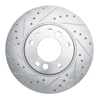 R1 Concepts EDZ-31031L Brake Rotor Drilled and Slotted Silver
